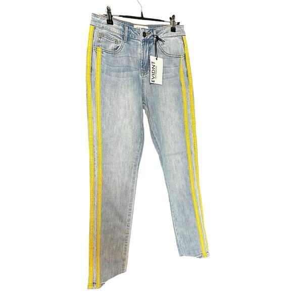 NWT EVIDNT Los Angeles Track Trim Slim”Jeans, Size 26 - Picture 1 of 5
